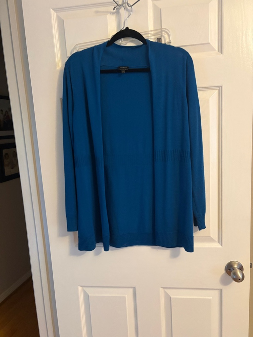 Talbots Teal Open-Front Women's Cardigan, size medium